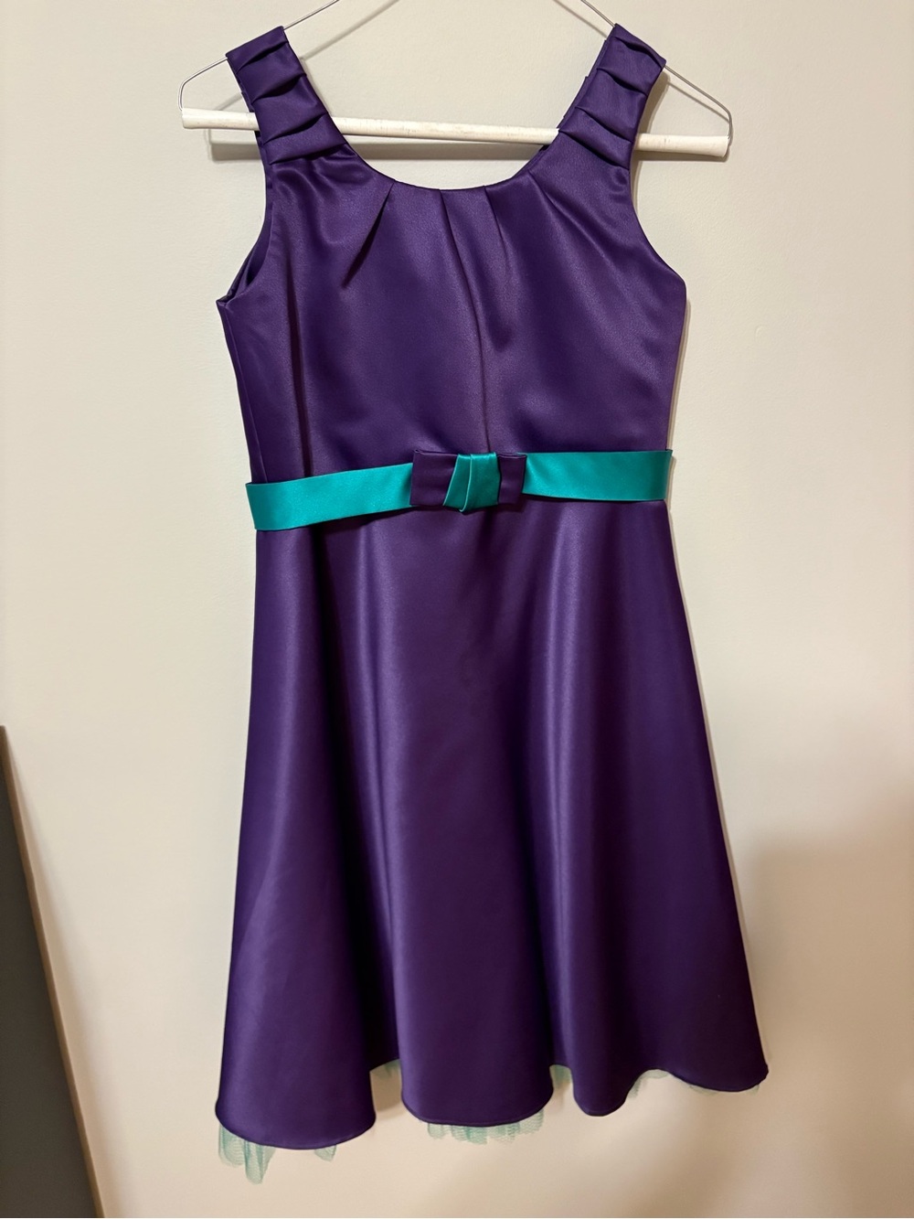 Junior’s Purple & Teal Formal Tailored Dress